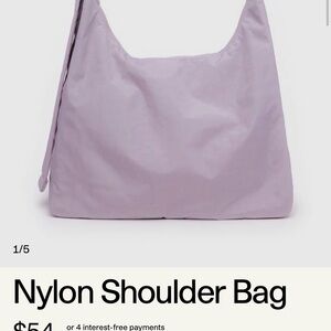 BAGGU Light Purple Nylon Shoulder Bag